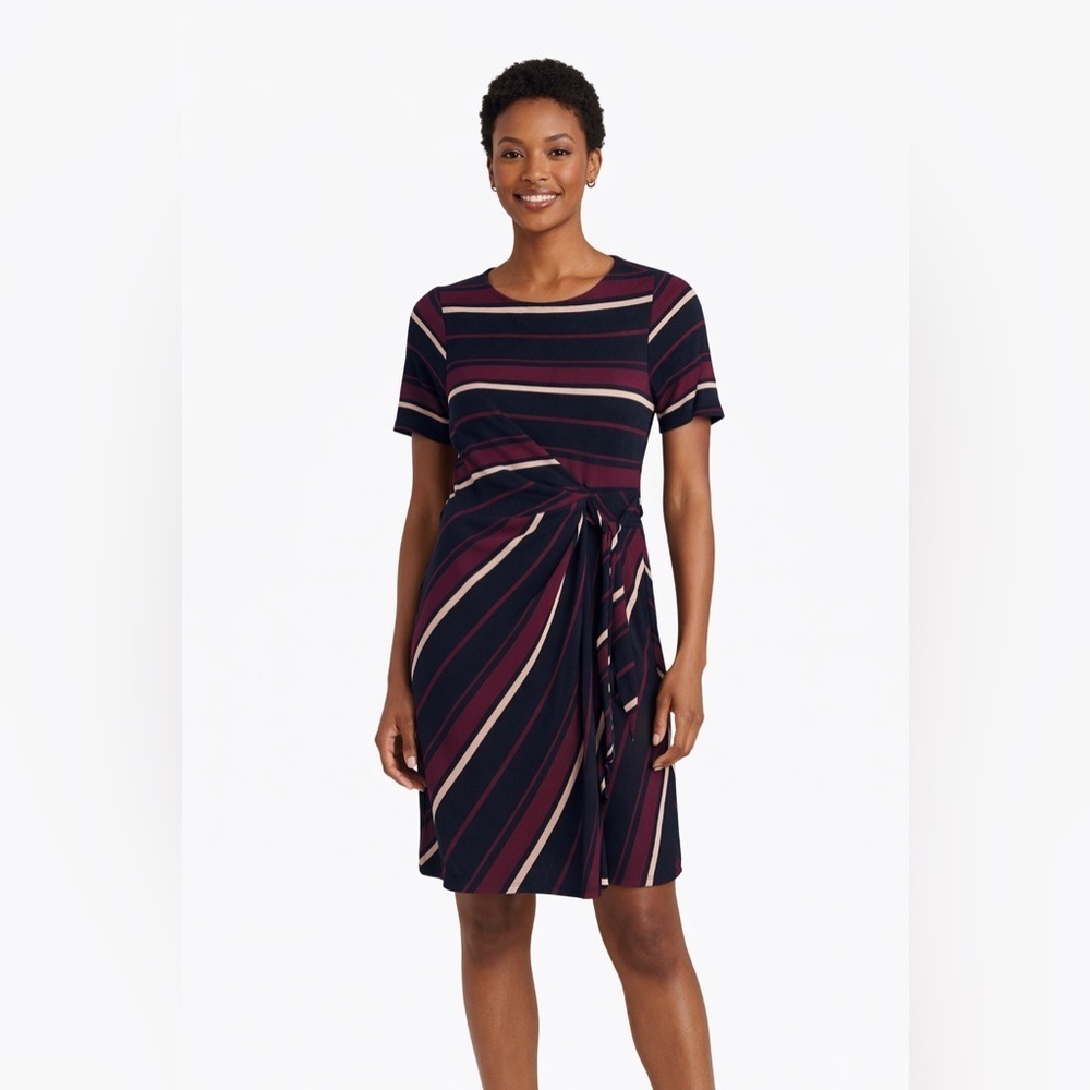 Ann Taylor Striped Wrap Dress/XXSmall-Petite